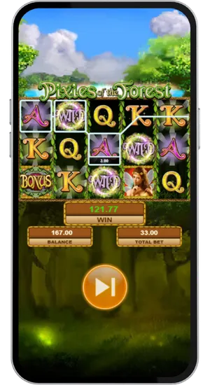 Wild symbols on the reels with a win amount shown in the win display bar